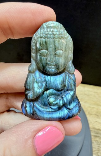 Crystal labradorite buddha - crystal,