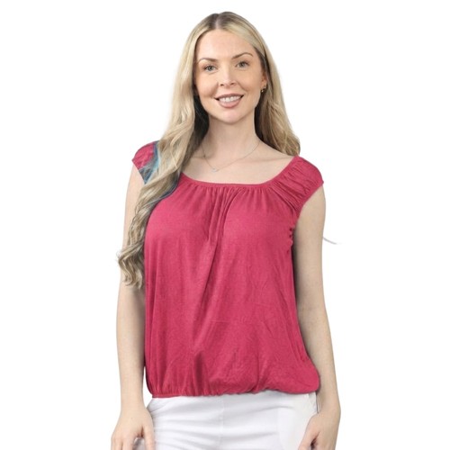 Women ruched bubble vest top - ruched,