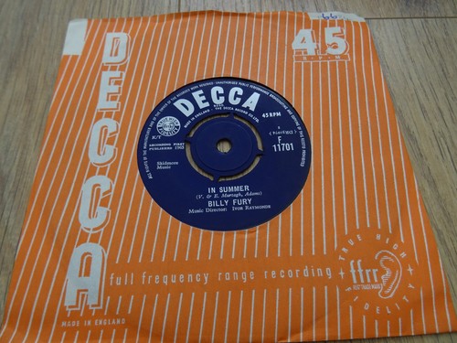 Billy fury summer 7 - billy, 7"