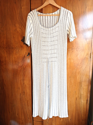 Vintage retro 1970s ivory blue - vintage,