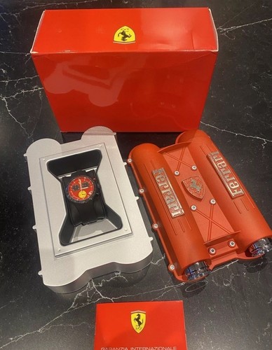 Ferrari pit crew watch - ferrari, red