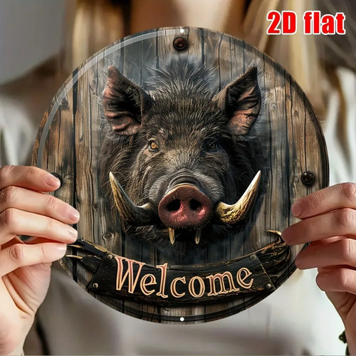 Round aluminum wild boar - aluminum,