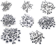100-1000pcs Googly Eyes Self-Adhesive Stick On Moving Mixed Sizes Arts Crafts UK
