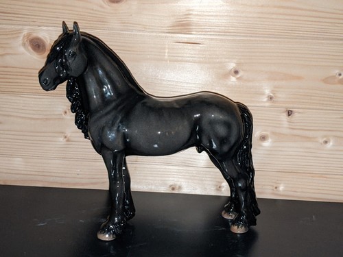 Cheval ceramics black friesian - ceramics,