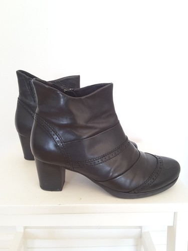 Gabor black leather ankle - leather,
