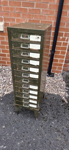 Vintage green drawer metal - drawer,