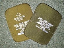 BRITISH ARMY CERAMIC BODY ARMOUR BALLISTIC PLATES, ECBA / OSPREY / STV