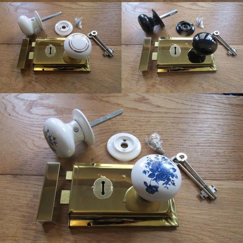 Retro ceramic door rim knob - ceramic,