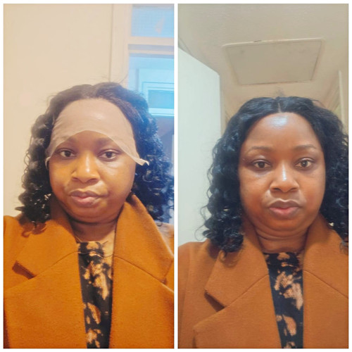13x4 curly lace front wig - lace,