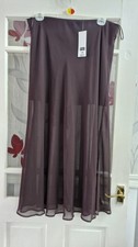 Ladies Brown Chiffon Maxi