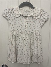 Girls Ivory Dress With Flowers
