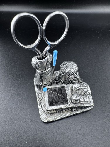 Vintage pewter sewing pin - vintage,
