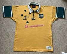 Vintage Canterbury Australia Wallabies Rugby Shirt Vodafone Sponsor L 2001-2004