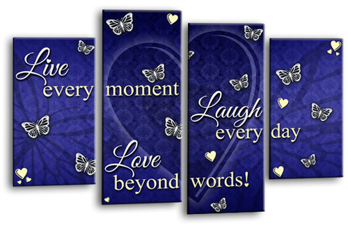 Love heart quote wall - wall, blue