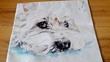  west highland terrier head  dog westie cushion cover new