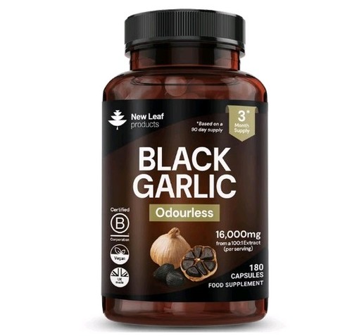 Black garlic capsules - garlic, +