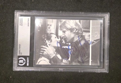 Carrie fisher signed photo - signed, photo/cut