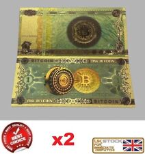 2x 1 BITCOIN BTC BANKNOTE FOIL