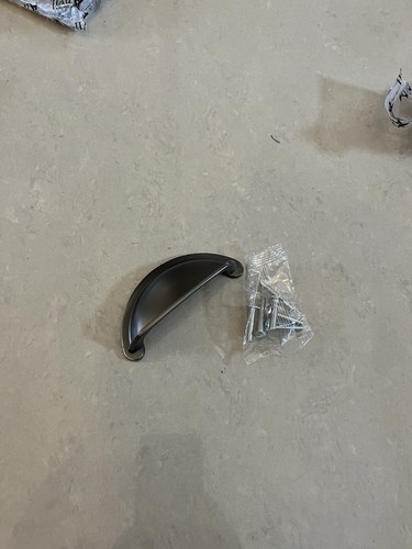 Pewter cup cupboard handle - handle,