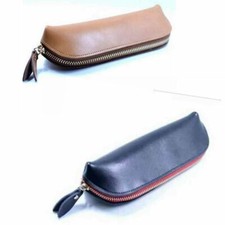 Leather Vintage Zipper Pencil