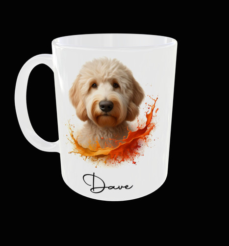 Labradoodle mug personalised - labradoodle,