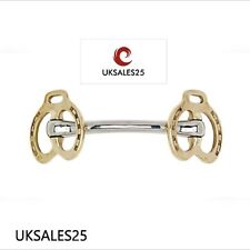Stallion Horse shoe Bit Brass Cheek (UKSALES25®) *SAME DAY DISPATCH*