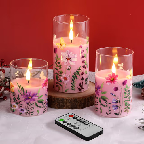 Eywamage pink floral glass - pink,
