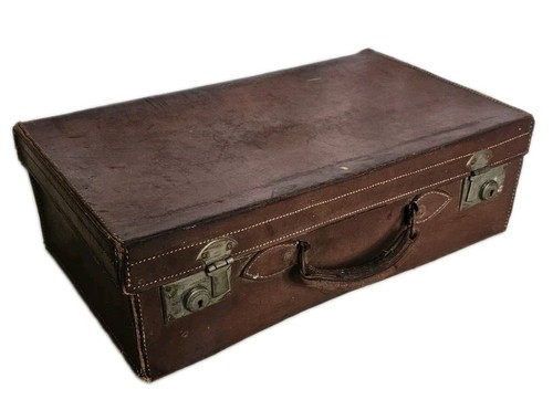 Vintage leather suitcase - vintage,