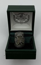 Pewter Thimble featuring Irish Shamrock by Mullingar Pewter Ireland