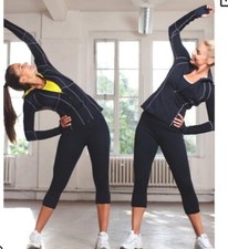 Neoprene Hot Leggings  Black Yoga Gym Size M