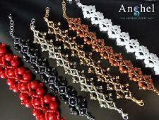 Anghel's, handmade, seed beads, crafted, bracelet, toho,pearls,jewellery