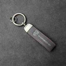 Luxury Suede Leather Keychain for PORSCHE Class | Keyring  UK