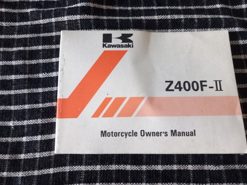 Kawasaki z400f owners - 2, manual