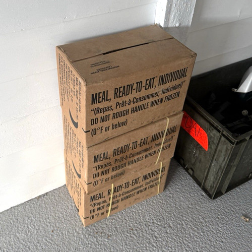 Army mre box menu - box, of