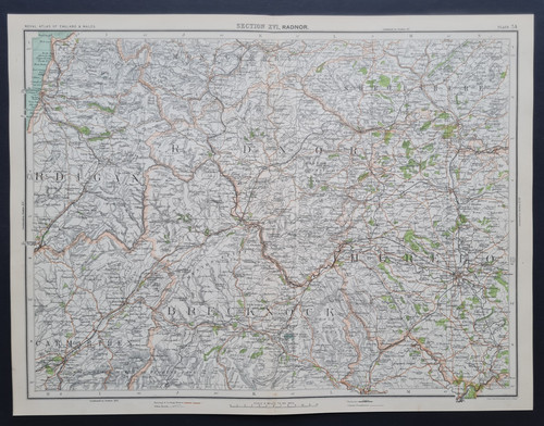 Antique 1898 map welsh - 1898,