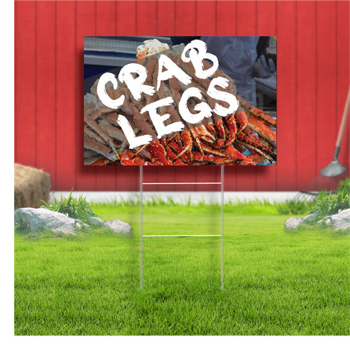 Crab legs coroplast sign - legs,