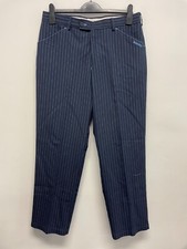STROMBERG TROUSERS TEFLON COATED IN NAVY STRIPE SIZE W34 L31 MINT COND. 9364