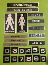 Vintage Metal Door Signs Office Toilet Workplace Mid Century 60s 70s Retro Dymo