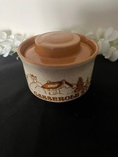 Ashdale Pottery Jersey Casserole Dish With Lid Vintage Made In England