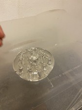 Vintage Round Clear Glass Floral Flower Frog 