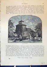 Original Old Antique Print