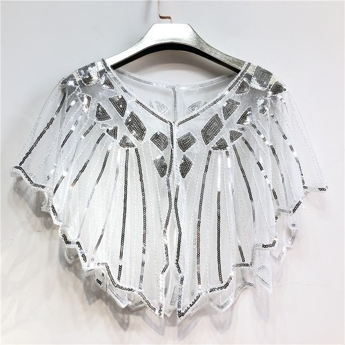 Bead wrap poncho shrug - wrap, shawl
