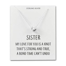 Sterling Silver Sister Quote