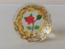 William MANSON 'ROSE & BUD' GLASS PAPERWEIGHT 1997