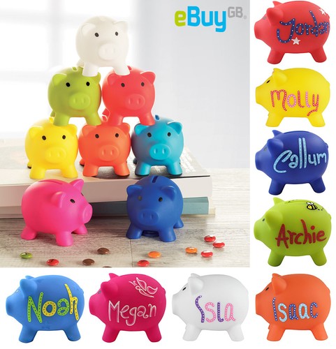 Personalised piggy bank custom - personalised,