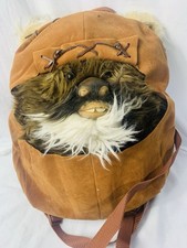 Vintage Ewok Wicket Backpack Star Wars Padded Bag Plush Rare Furry Lucas Film