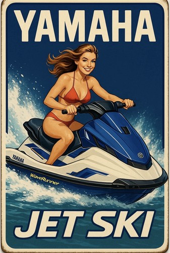 Retro style yamaha jet ski - retro,