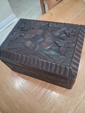 ANTIQUE BLACK FOREST TEA CADDY
