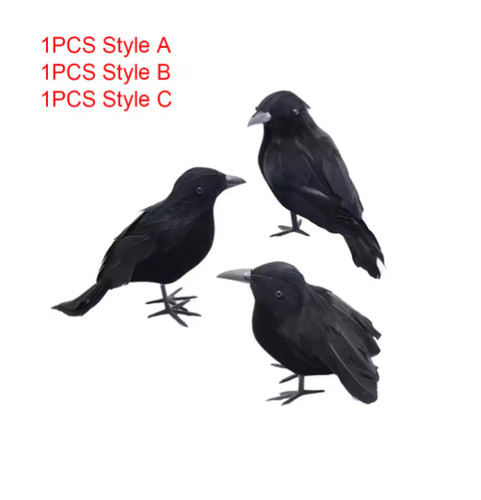 Halloween black crow raven - black,