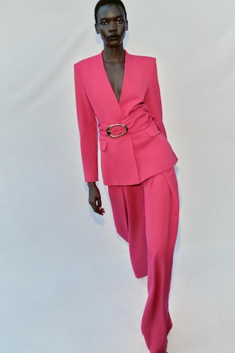 Zara deep pink pleated - deep,